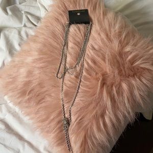 Brand new with tags long silver necklace